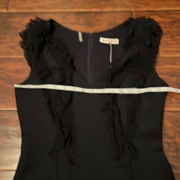 Rebecca Taylor Blue Ruffle Detailed Dress Feminine Contemporary Evening Formal - Picture 5 of 12